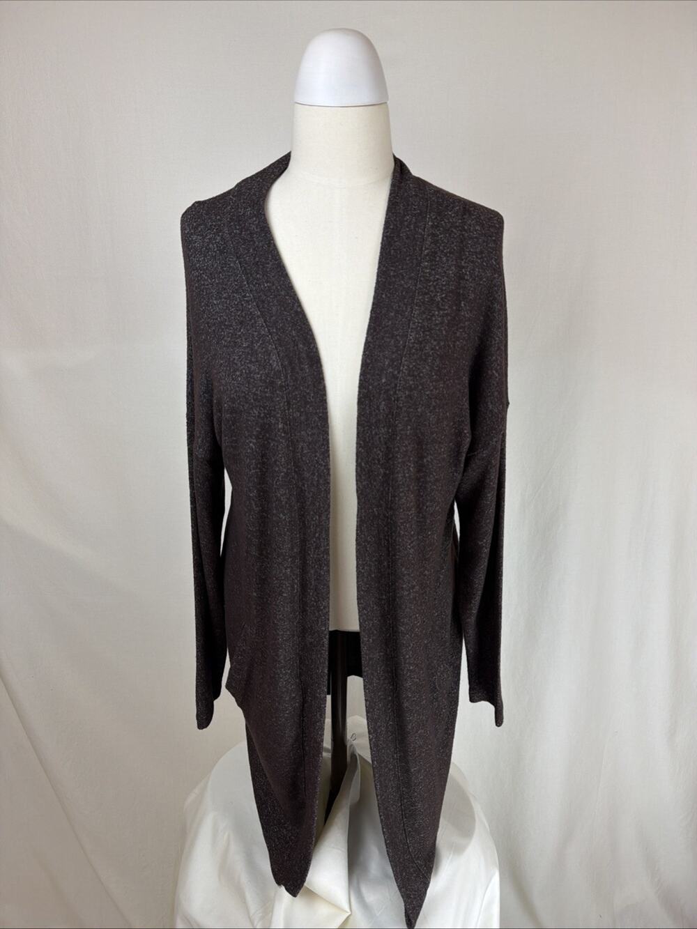 NWT Soya Concept Biara Brown Long Open Drop Shoulder Cardigan Sweater XXL #0721